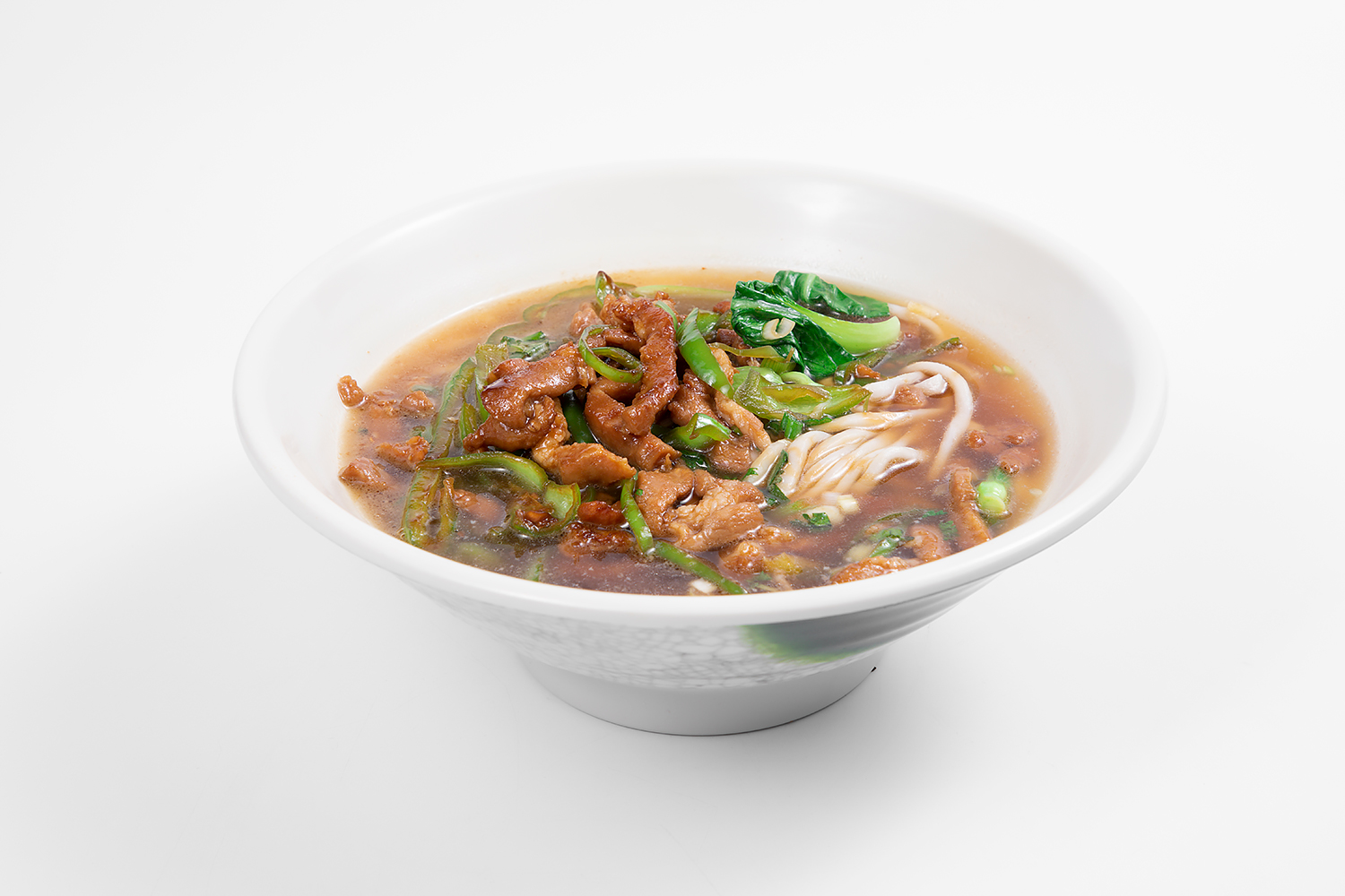Order Shredded Pork & Pepper Noodle Soup food online from Tom Dim Sum store, Media on bringmethat.com