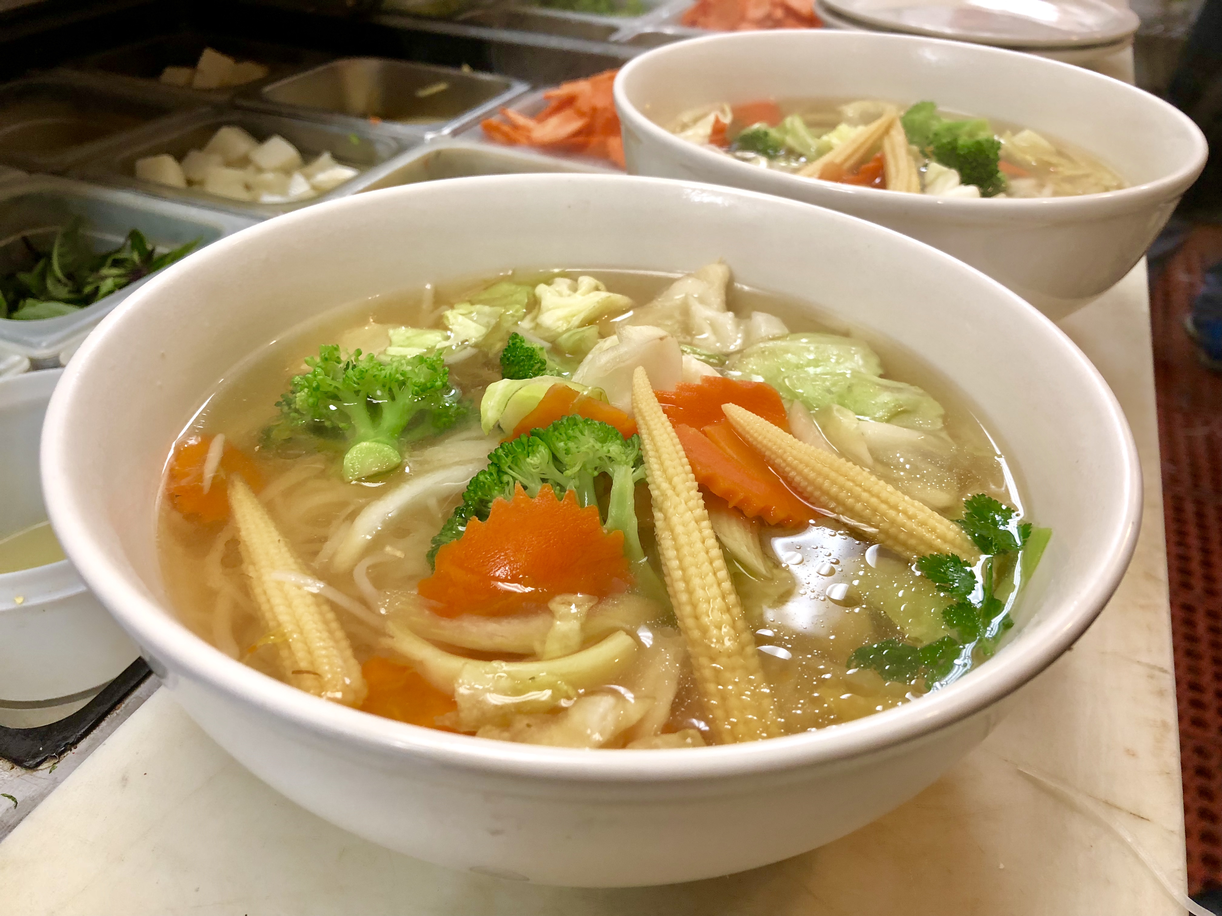 Order 32. Vegetable Noodle Soup food online from Aura Thai - Long Beach store, Long Beach on bringmethat.com