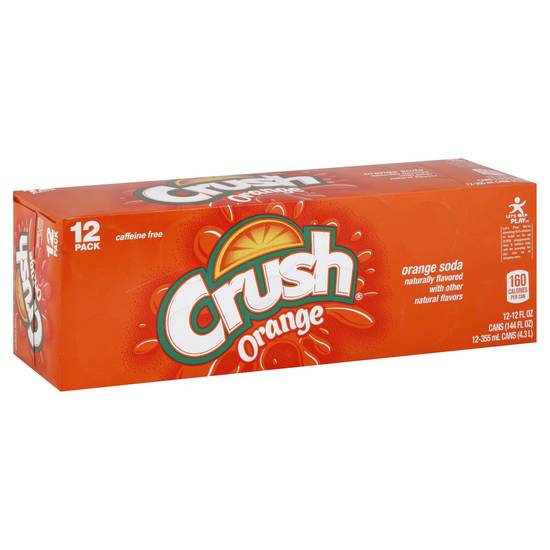 Order Crush Orange Soda Cans (12 oz x 12 ct) food online from Rite Aid store, WESTBURY on bringmethat.com