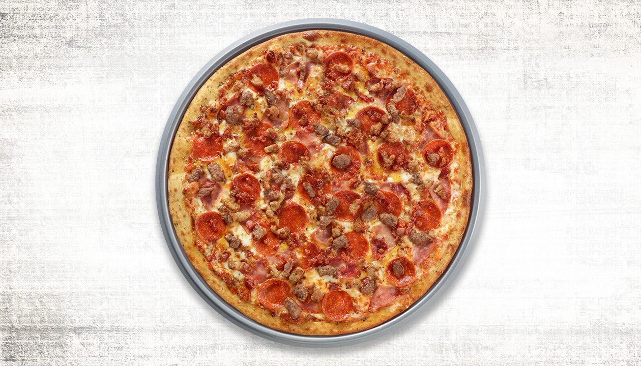 Order All-Meat Large 14” Specialty Pizza food online from Pasqually's Pizza & Wings store, Rocky Mount on bringmethat.com