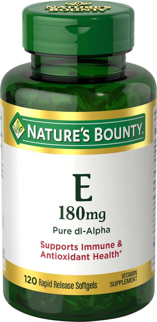 Order Nature's Bounty Vitamin E Pure dl-Alpha 180 mg (120 ct) food online from Rite Aid store, Palm Desert on bringmethat.com