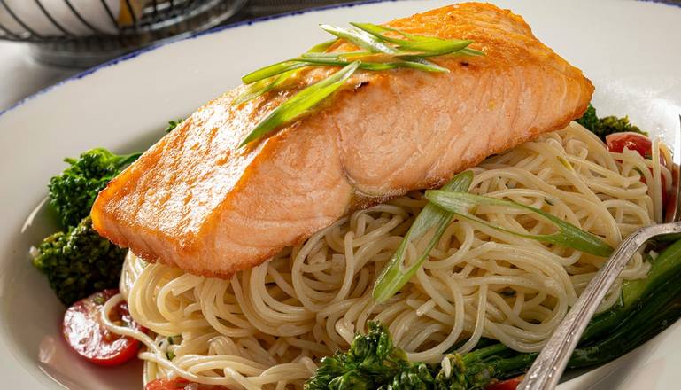 Order Grilled Salmon Pasta* food online from Brio Italian Grille store, Newark on bringmethat.com