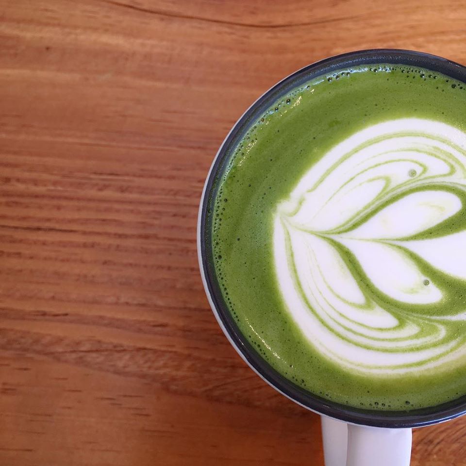 Order Hot Matcha Latte  food online from Cusp, Crepe And Espresso Bar store, Kings on bringmethat.com