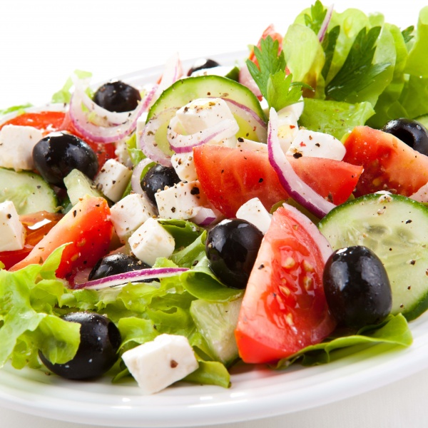 Order Greek Salad food online from SubRoc store, Sugar Land on bringmethat.com