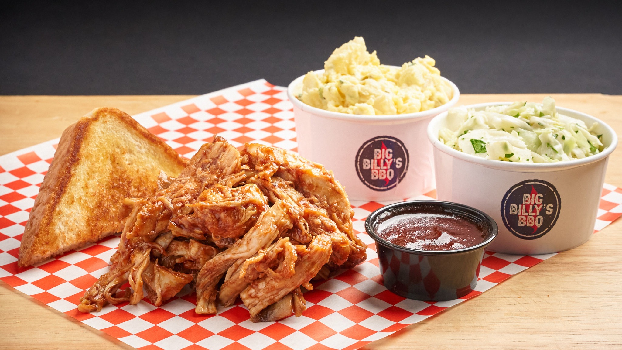 Order Pulled Chicken Plate food online from Big Billy's BBQ store, Las Vegas on bringmethat.com