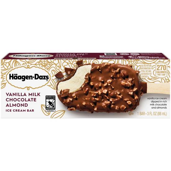 Order Haagen-Dazs Vanilla Milk Chocolate Almond Ice Cream Bar, 1 CT food online from Cvs store, WEST COVINA on bringmethat.com