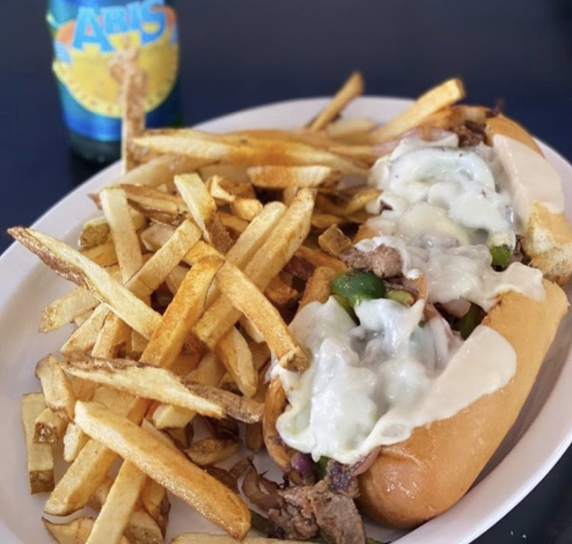 Order Philly Cheesesteak Hoagie food online from Mad Greek Cafe store, Charlotte on bringmethat.com