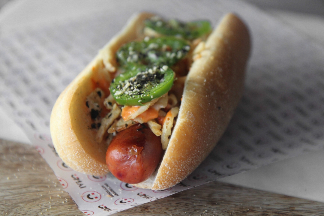 Order Kyoto Fire food online from Umai Savory Hot Dogs store, San Jose on bringmethat.com