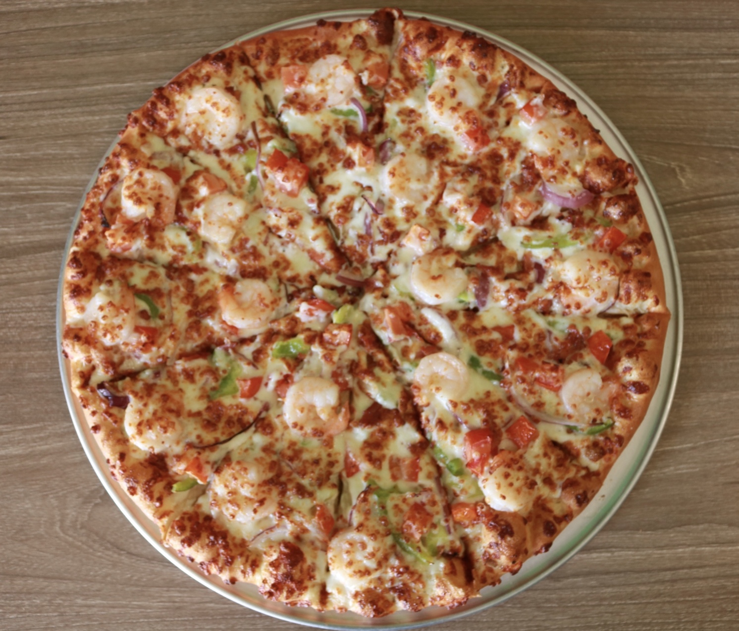 Order 15” Large Shrimp Bacon Ranch food online from Super Pizza Veloz store, Bell Gardens on bringmethat.com