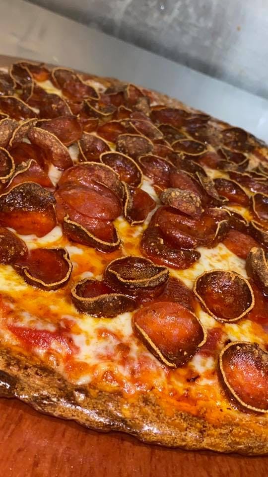 Order Pepperoni Blast - Large 14'' (8 cuts) food online from Grandslam Pizza store, Plum on bringmethat.com