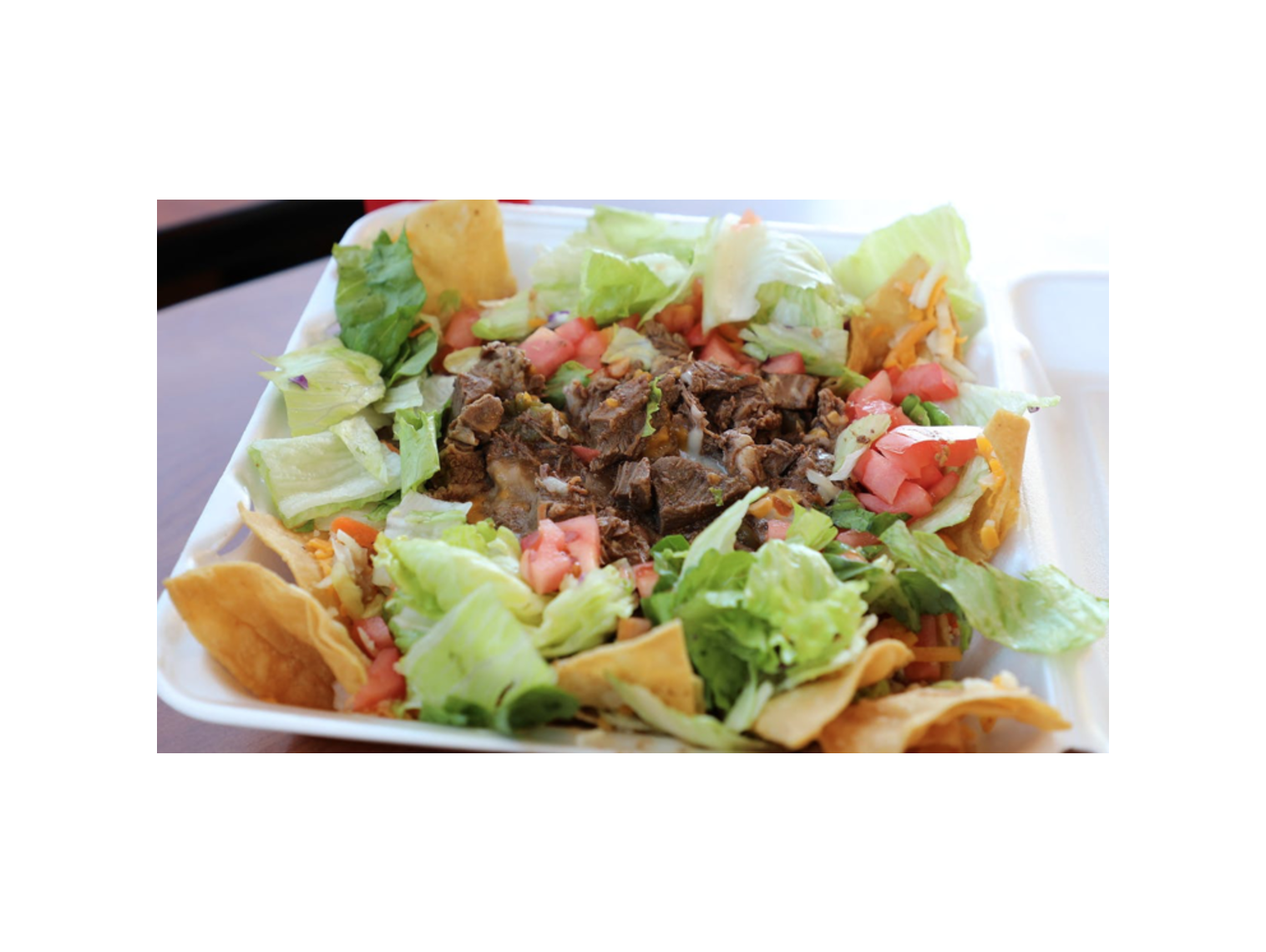 Order Taco Salad food online from Norm Famous Burgers store, Whittier on bringmethat.com