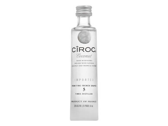 Order CIROC Coconut Vodka - 50ml Bottle food online from Josh Wines & Liquors Inc store, New York on bringmethat.com