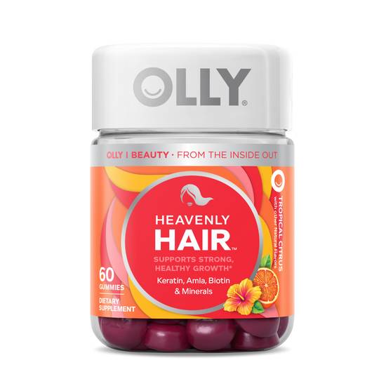 Order OLLY Heavenly Hair Gummies Tropical Citrus (60 ct) food online from Rite Aid store, Palm Desert on bringmethat.com