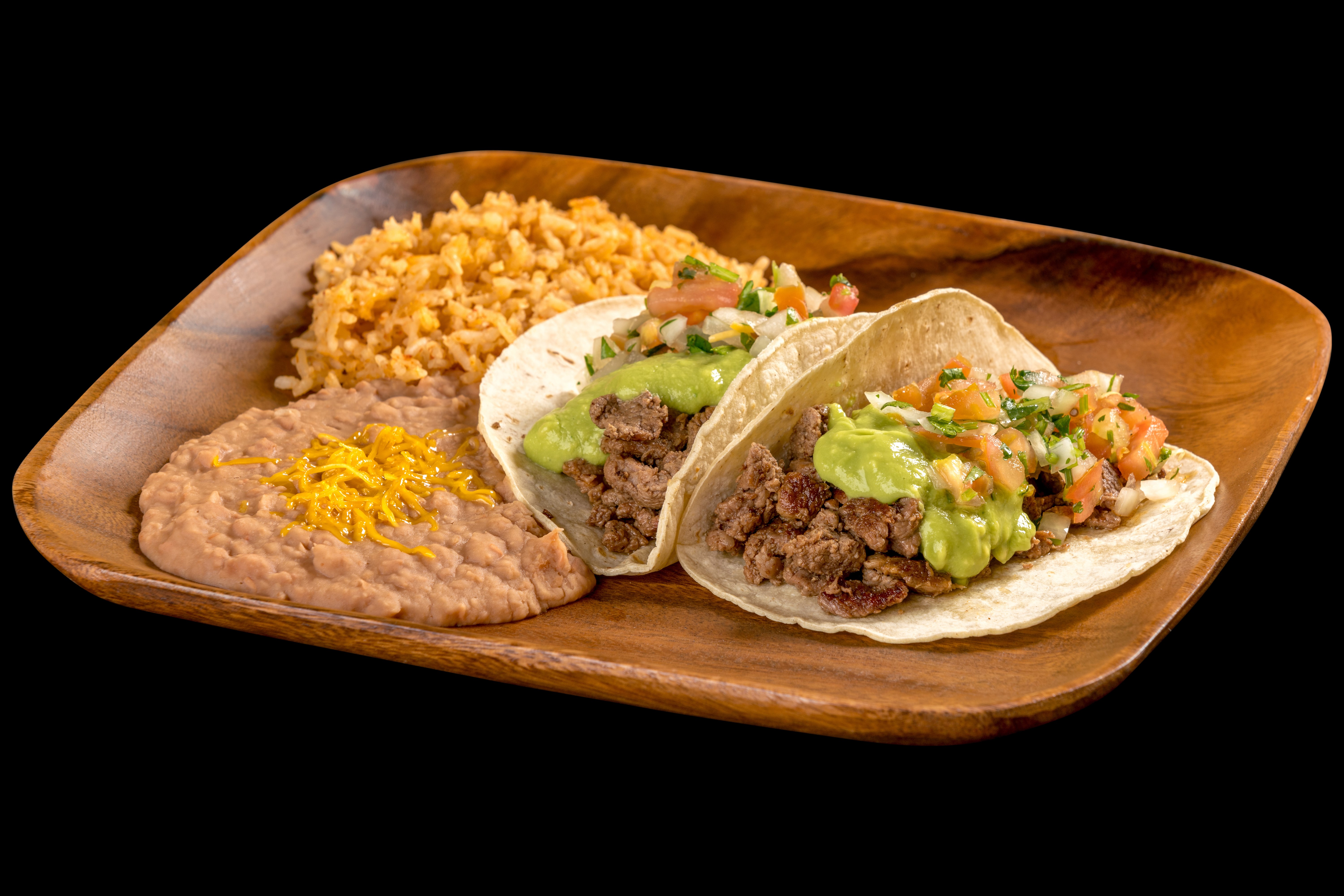 Order #18 Two Carne Asada Tacos Combo Plate food online from Filiberto Mexican Food store, Mesa on bringmethat.com