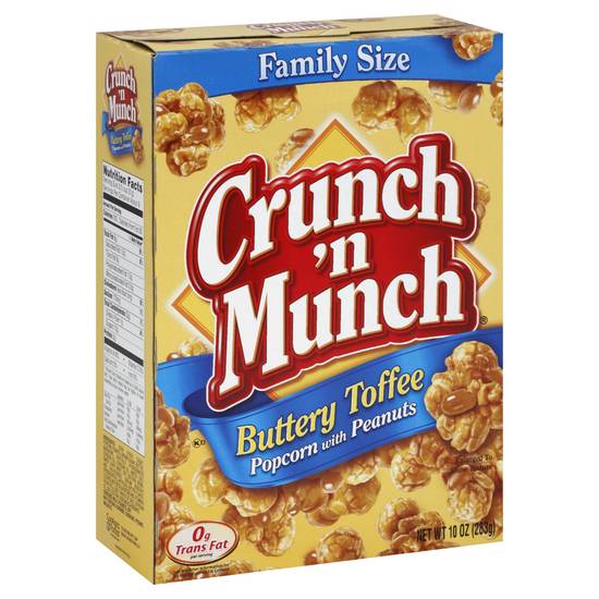 Order Crunch 'N Munch Popcorn with Peanuts Buttery Toffee Family Size (10 oz) food online from Rite Aid store, Eugene on bringmethat.com