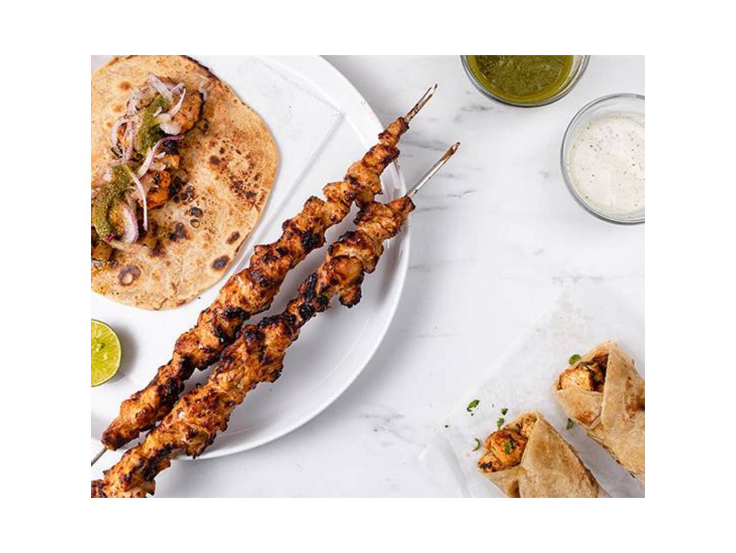 Order Chicken Tikka Roll food online from The Kati Roll Company  store, New York on bringmethat.com