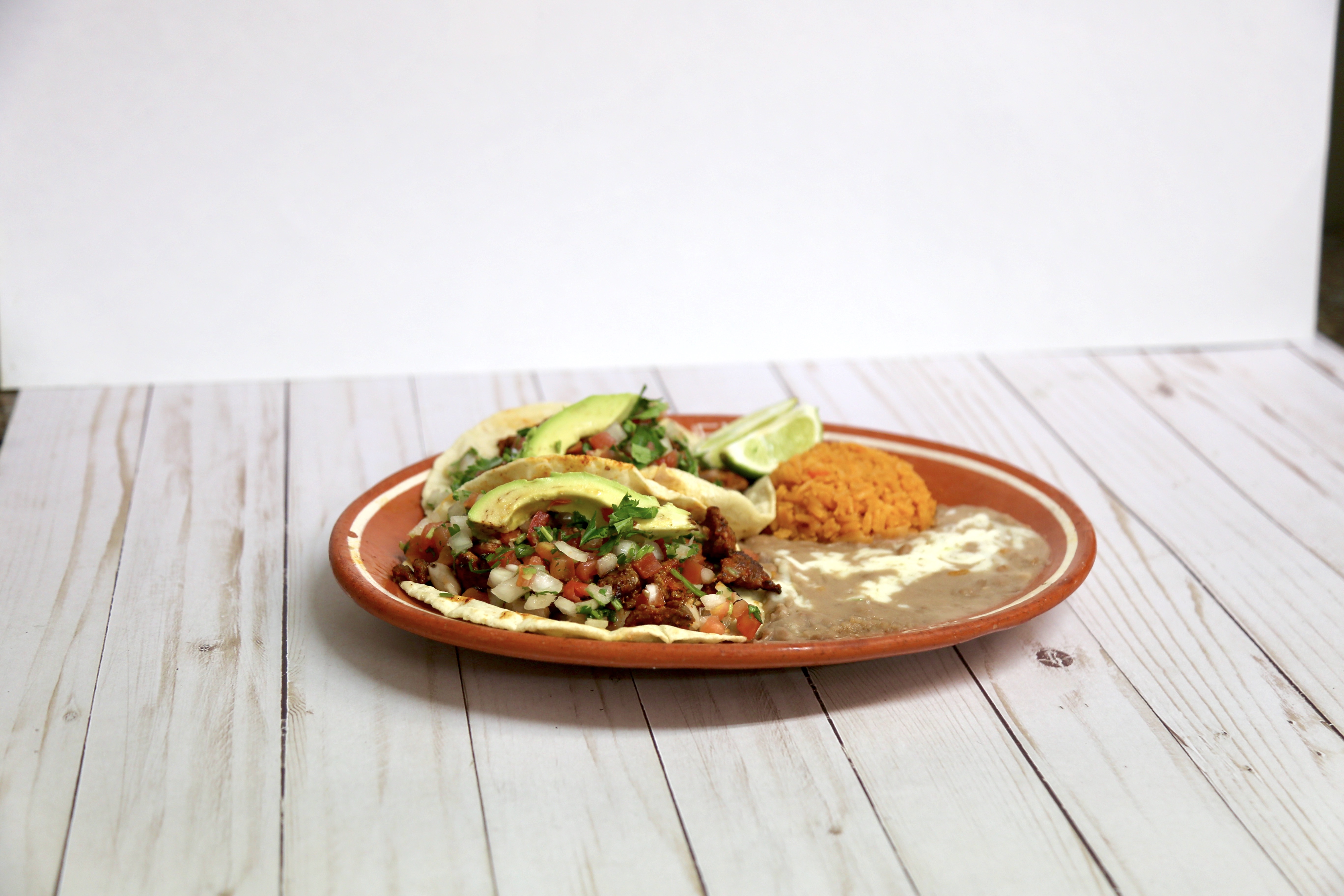 Order 4. Two Soft Tacos Platter food online from Las Cazuelas store, San Jose on bringmethat.com