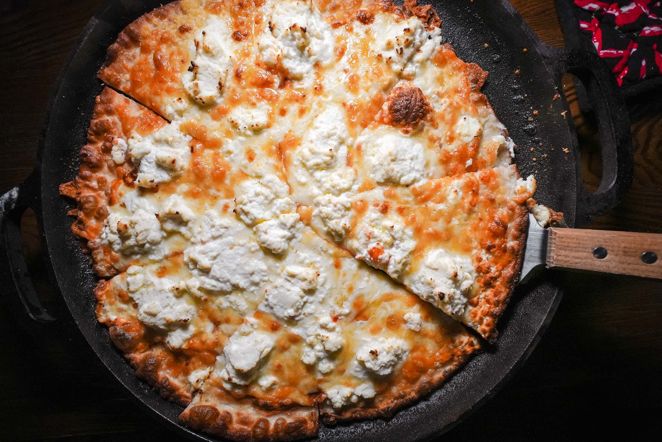 Order Quattro Formaggi Pizza - 12" food online from Cast Iron Chef Kitchen & Bar store, Milford on bringmethat.com