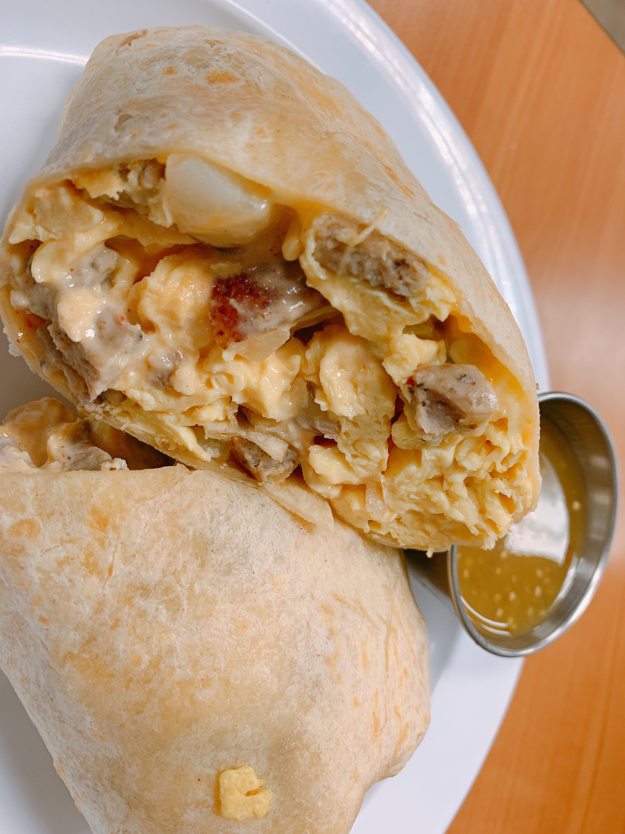 Order Gunner Breakfast Burrito food online from No Toro Cafe store, Artesia on bringmethat.com