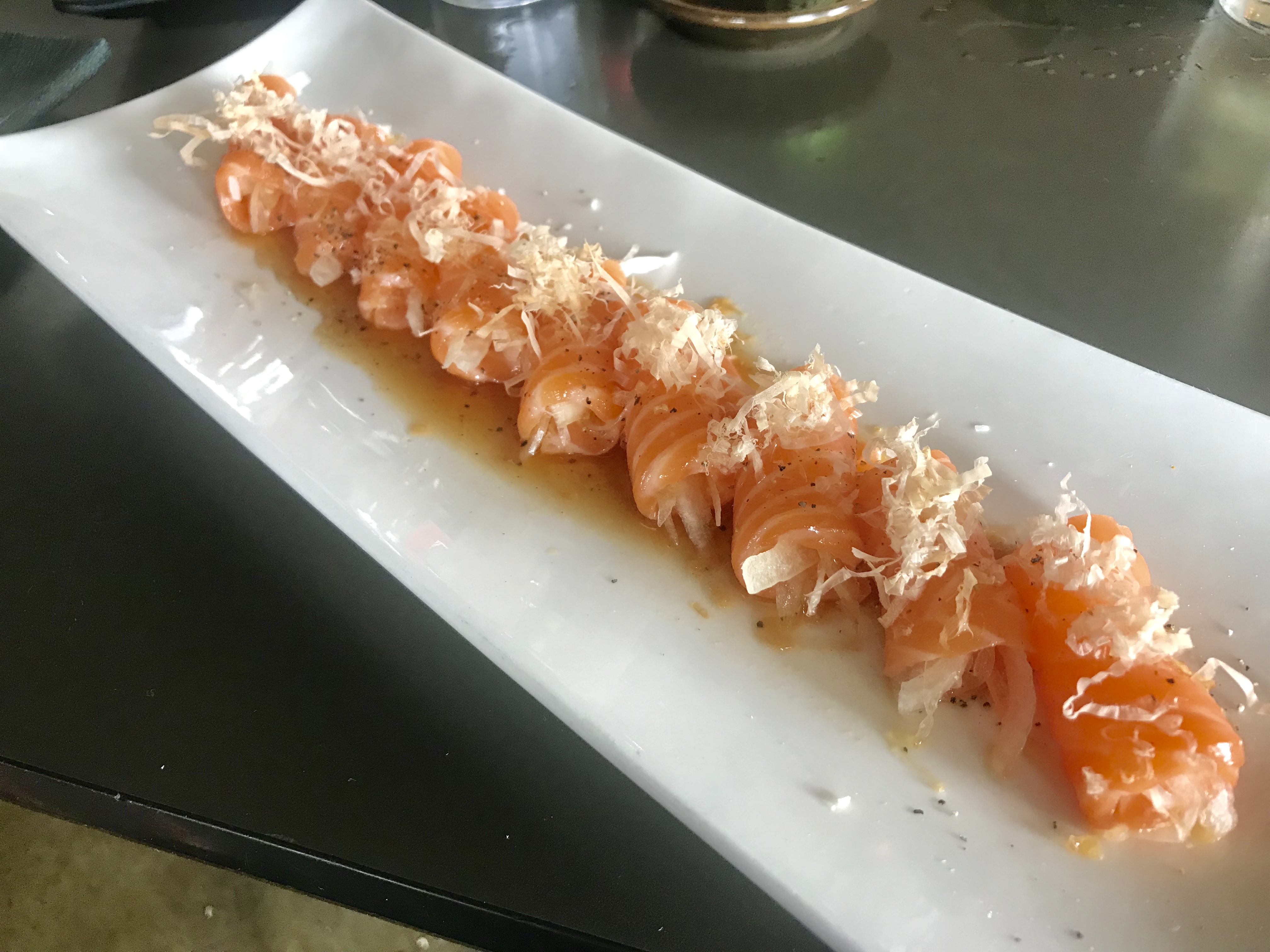Order Gluten Free Ponzu Salmon food online from Sushi Lounge store, San Diego on bringmethat.com