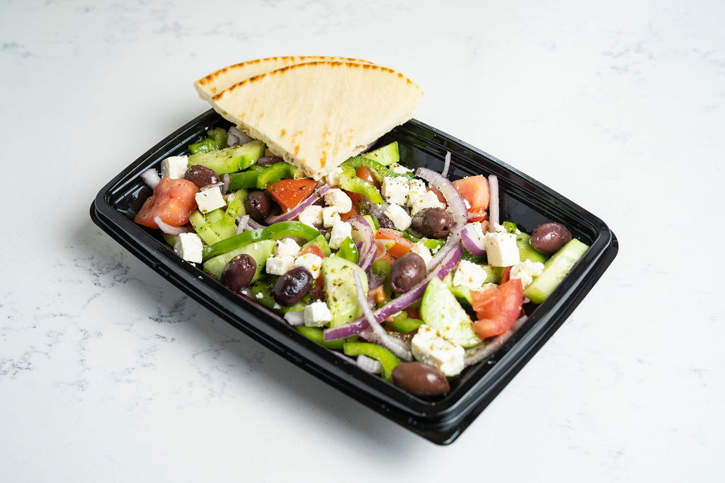 Order Greek Salad food online from Apola Greek Grill store, Irvine on bringmethat.com