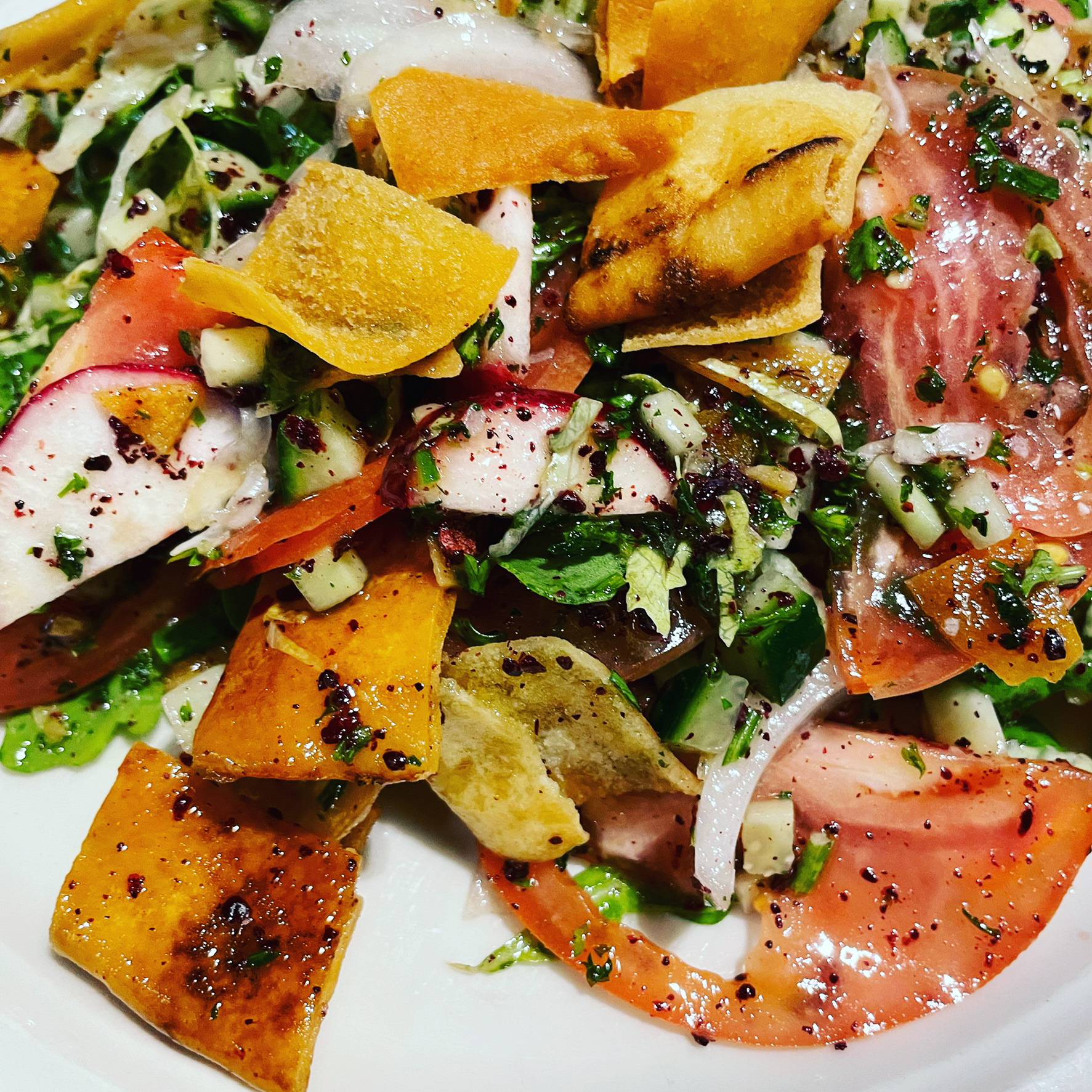 Order Fattoush Salad food online from Hash O Nash store, Mamaroneck on bringmethat.com