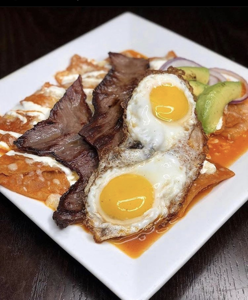 Order Chilaquiles food online from Little Mexican Cafe store, New Rochelle on bringmethat.com
