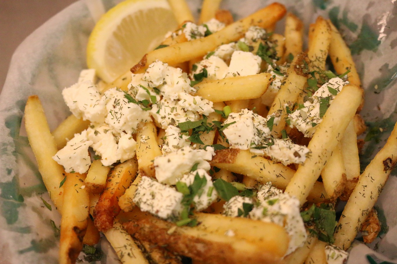 Order Feta Fries food online from Chello Grill store, Albuquerque on bringmethat.com