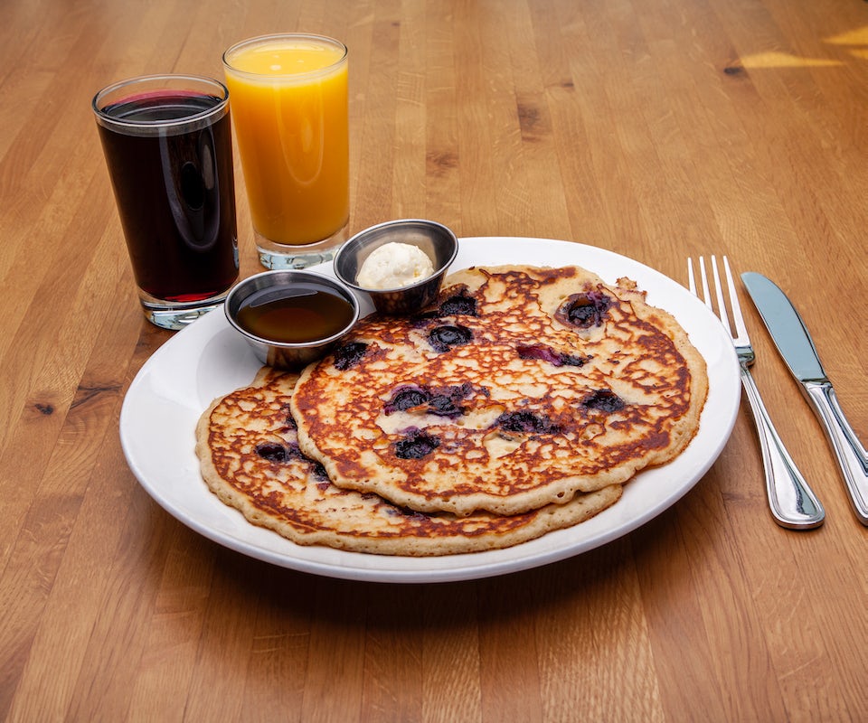 Order Blueberry Pancakes food online from Morning Belle store, Grand Rapids on bringmethat.com