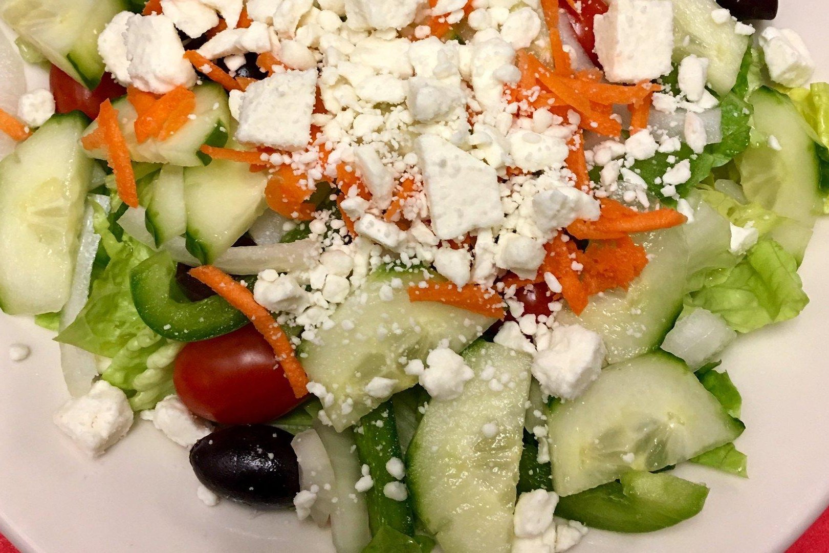 Order Greek Salad food online from Jovitos Italian Cafe store, Kansas City on bringmethat.com