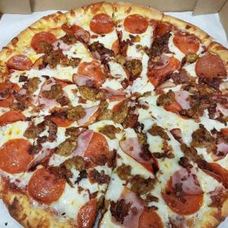 Order Dugout (All Meat Pizza) - Small 10'' food online from Grandstand Pizza store, El Cajon on bringmethat.com