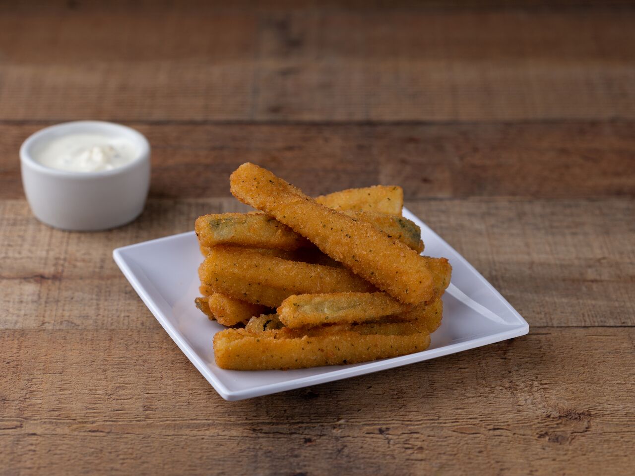 Order 12 Piece Fried Zucchini food online from Pizza On 5th store, San Diego on bringmethat.com