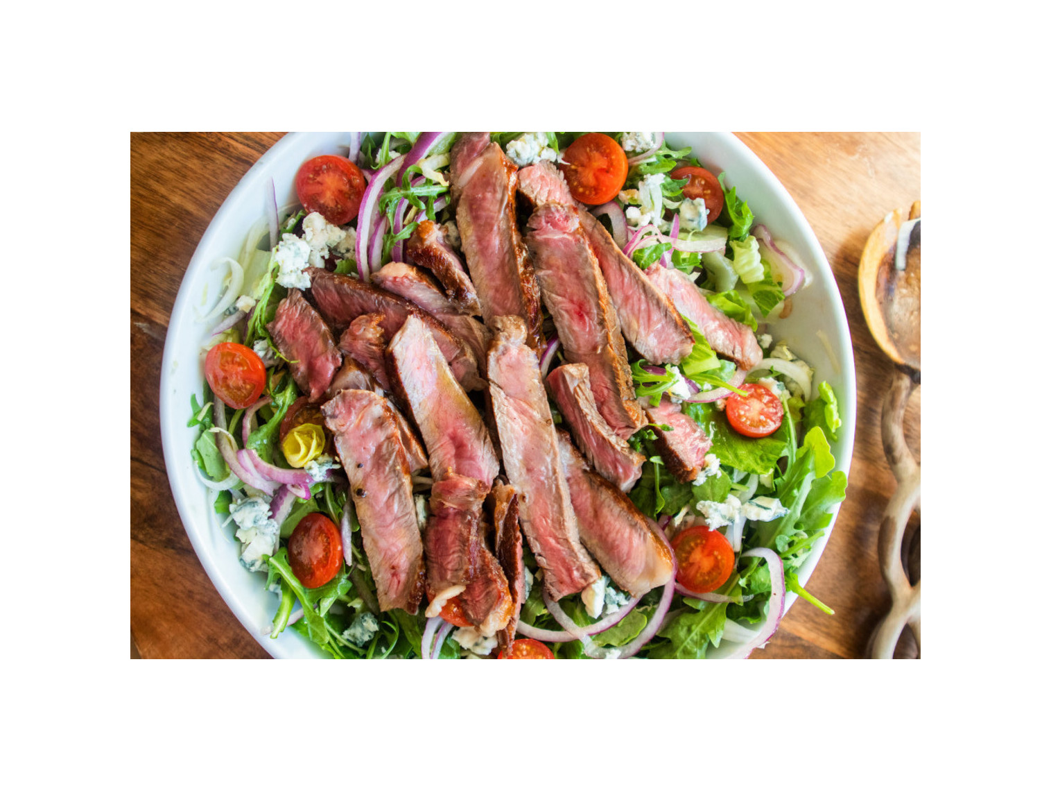 Order Steak and Gorgonzola Salad food online from Green Day Cafe store, Yukon on bringmethat.com