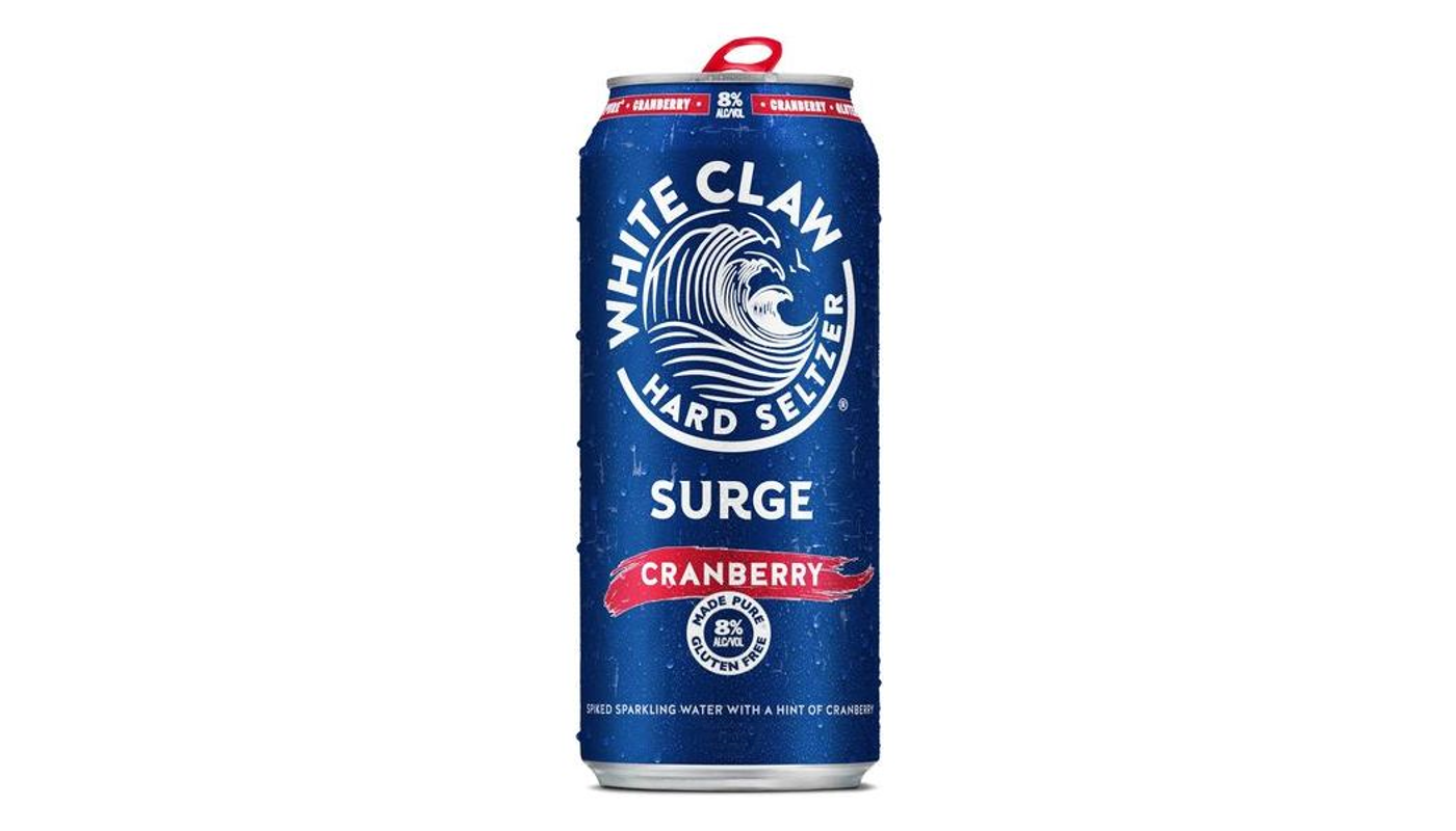 Order White Claw Hard Seltzer Surge Cranberry 16oz Can food online from Golden Rule Liquor store, West Hollywood on bringmethat.com
