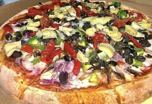 Order Pizza Lg Veggie food online from The Porthole Deli & Pizza store, San Pedro on bringmethat.com