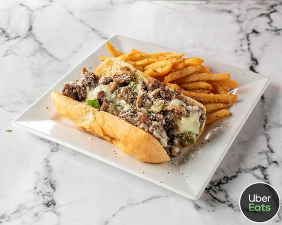 Order Chicken Philly Sub Sandwich (10") food online from Showcasebar and Grille store, Garfield Heights on bringmethat.com