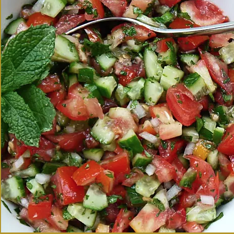 Order Arabic Salad food online from Zaytoon's Kabob store, Garden Grove on bringmethat.com