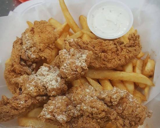 Order Chicken Tenders Platter food online from J Fish & Chicken store, Inver Grove Heights on bringmethat.com