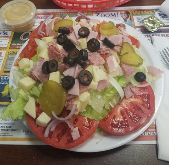 Order Antipasto Salad - Small food online from Capri Pizza store, Johnstown on bringmethat.com