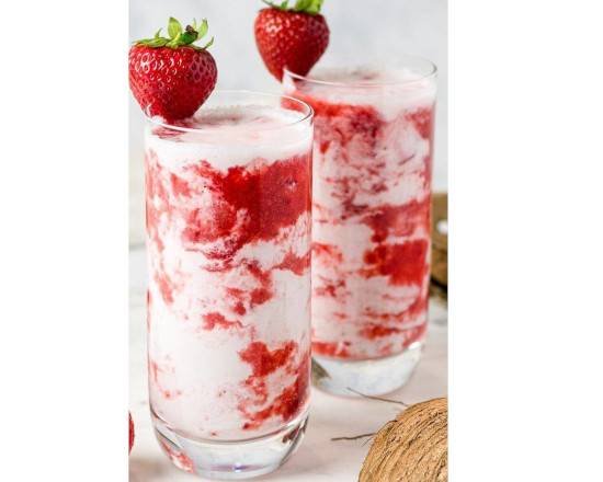 Order Strawberry Milk Drink food online from Happy Tea Cafe store, La Quinta on bringmethat.com