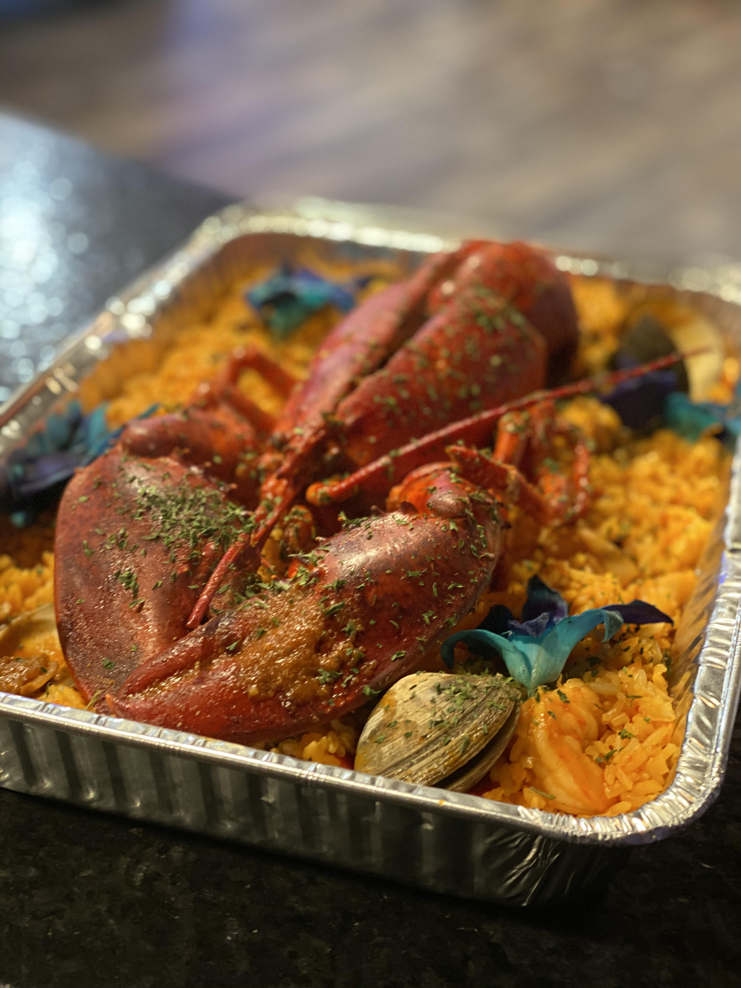 Order 2 Paella Para food online from Blue Lounge & Grill store, Lawrence on bringmethat.com