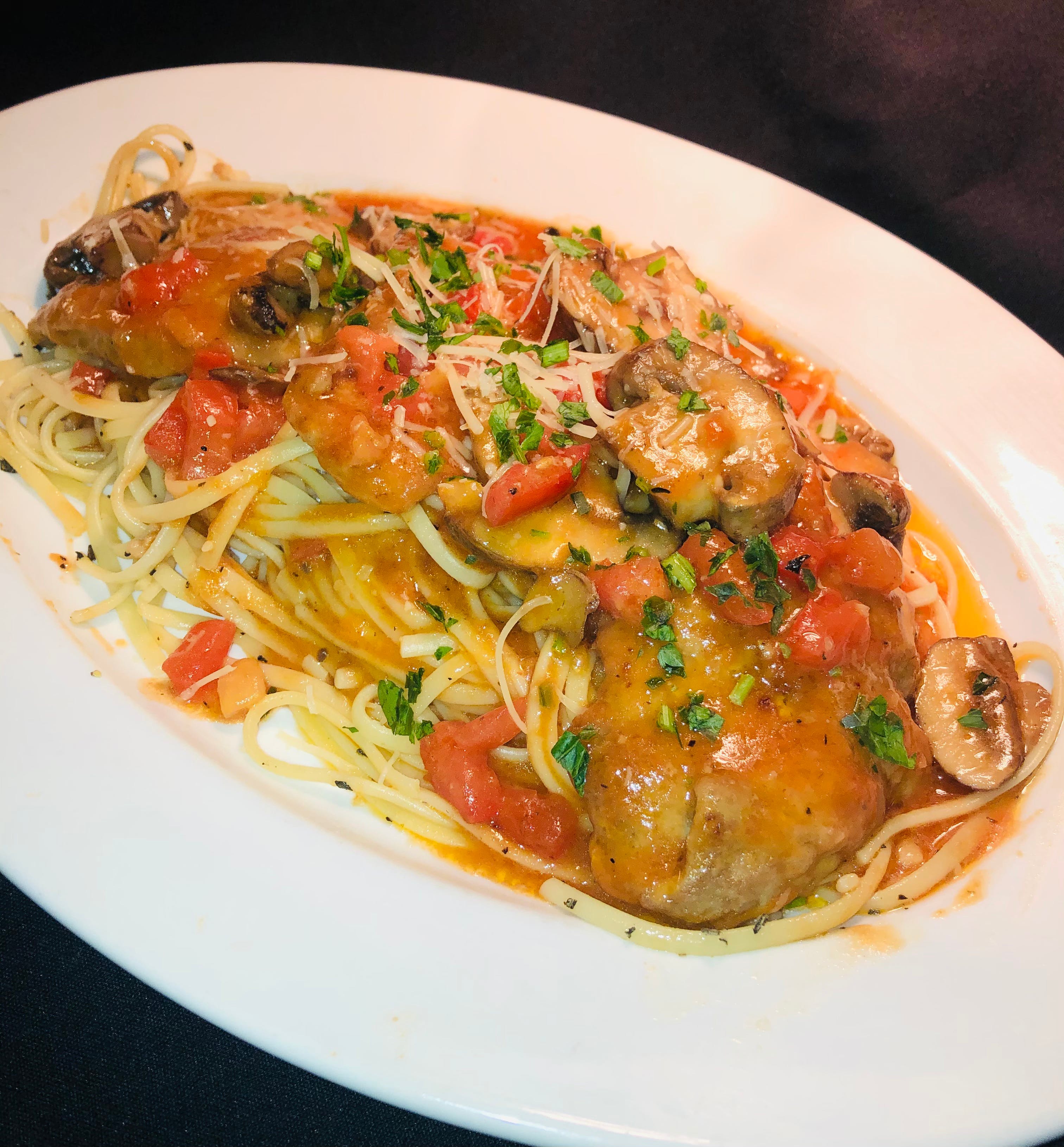 Order Chicken Marsala Lunch - Entree food online from Martini Italian Bistro store, Louisville on bringmethat.com