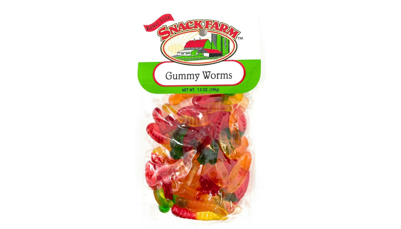 Order Snack Farm Assorted Gummy Worms 7oz Bag food online from JR Food Mart store, Camarillo on bringmethat.com