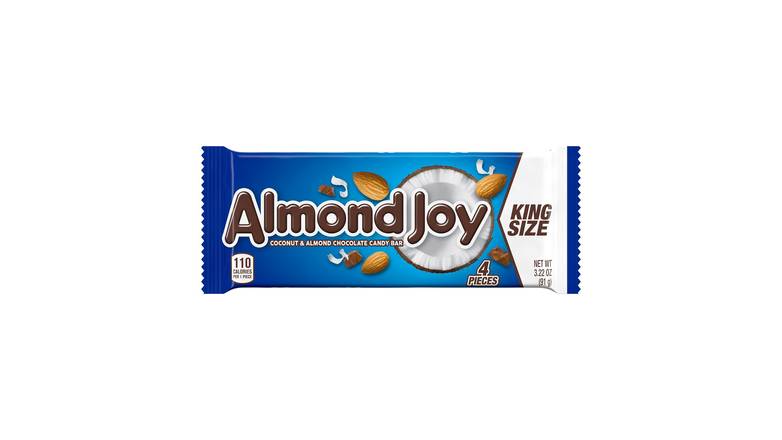 Order Almond Joy Coconut And Almond Chocolate Candy Bars King Size Pack food online from Trumbull Mobil store, Trumbull on bringmethat.com