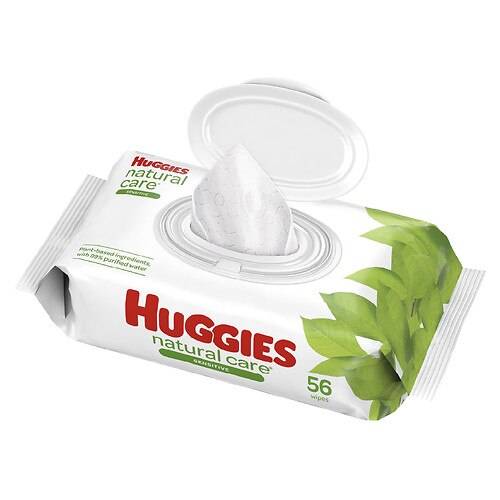 Order Huggies Natural Care Sensitive Baby Wipes Flip-Top Pack Fragrance Free - 56.0 ea food online from Walgreens store, Elkhart on bringmethat.com