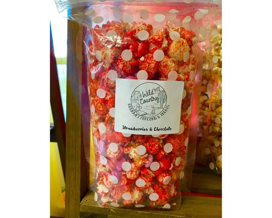 Order Wild Country Popcorn Strawberry & Chocolate food online from The Sugar box store, Apache Junction on bringmethat.com