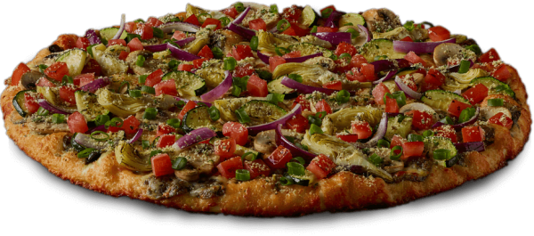 Order Gourmet Veggie Pizza food online from Round Table Pizza store, Burbank on bringmethat.com