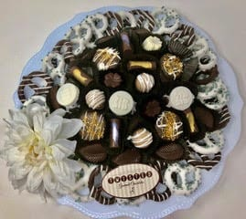 Order Large Floral Custom Truffle Gift Arrangement food online from Twisted Gourmet Chocolates store, Passaic on bringmethat.com