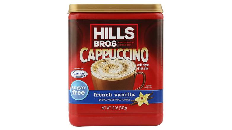 Order Hills Bros Instant Cappuccino Sugar-Free 12 Oz food online from Valero Food Mart store, Murrayville on bringmethat.com
