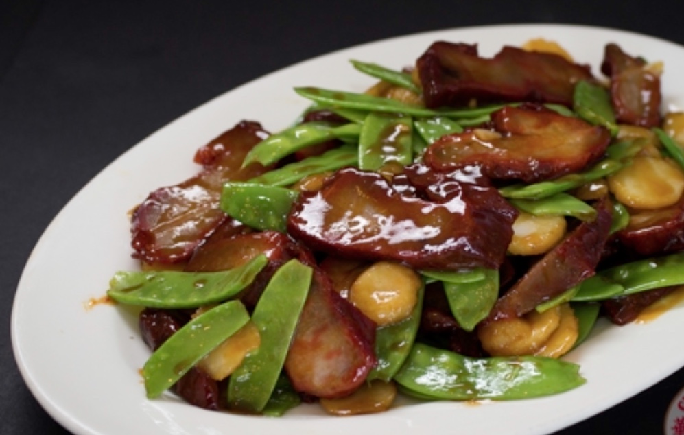 Order BBQ Pork with Snow Peas food online from China Wall store, Anaheim on bringmethat.com